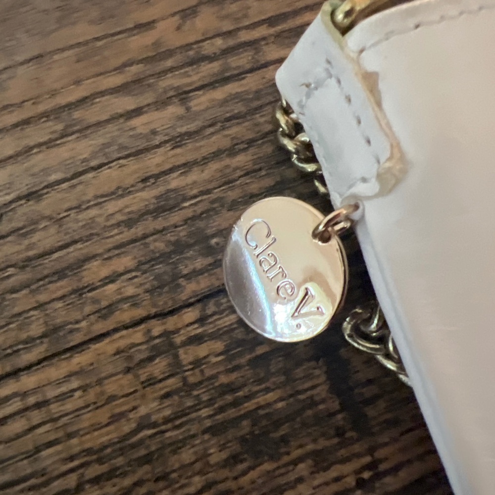 Great leather white easy cross body Claire V bag